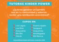 Fundación Familias Primero lanza convocatoria para tutoras del programa Kinder Power en varias comunas de Chile.