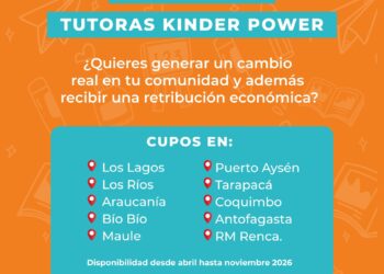 Fundación Familias Primero lanza convocatoria para tutoras del programa Kinder Power en varias comunas de Chile.