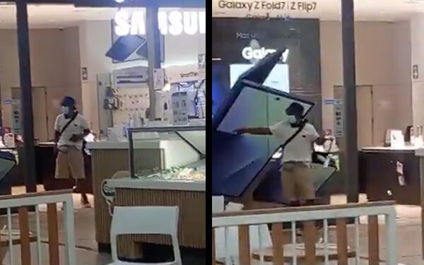 Asalto violento con disparos impactó una tienda del Mall Plaza Sur en San Bernardo.